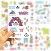Mickey Mouse Toy Jigsaw Puzzle Stickers: 8-Sheet Waterproof Self-Adhesive Cartoon Scrapbook Decorations