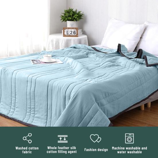 Ice Cooler Blanket Hot Sleepers All-Season Cooling Comforter Lightweight Breathable Quilt Night