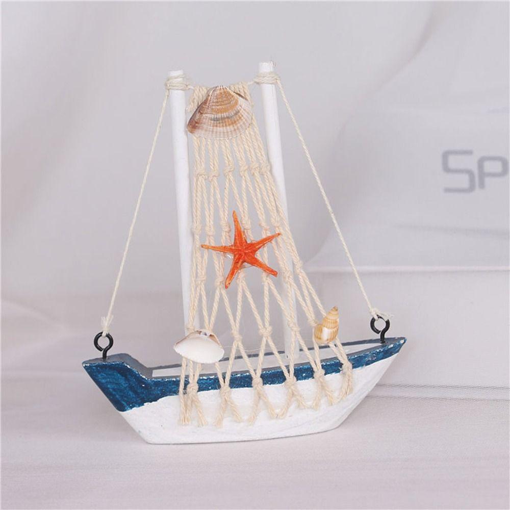 Fishing Boat Garden Sailing Model Sailboat Ornaments Miniature Figurines Micro Landscape Sailing