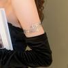 Laurel Leaf Adjustable Armband Silver Zinc Zinc Alloy Armlet Opening Upper Arm Bracelet  Gift