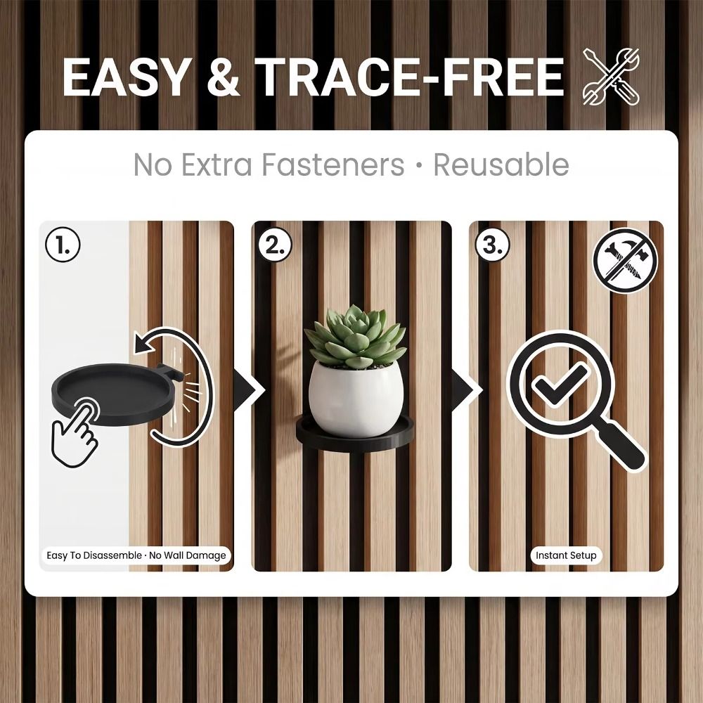 No Screws Plant Container Holder No Drilling Installation Houseplants Hangers Studio
