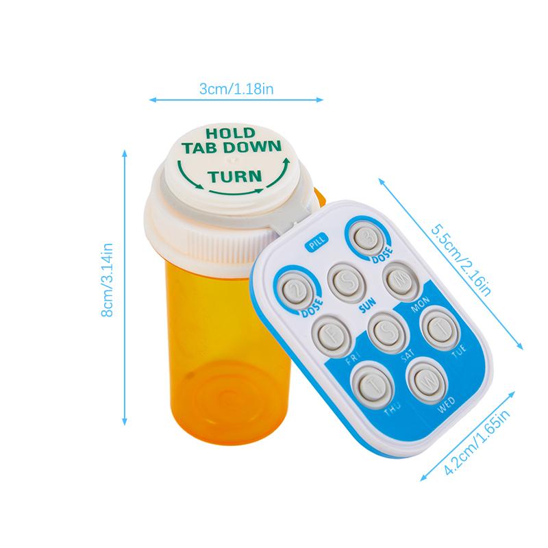 Pill Case Storage Plastic Pill Box WithTimer Weekly Pillbox Medication Organizer Alarm Cases Mini Portable Reminder Drug Box