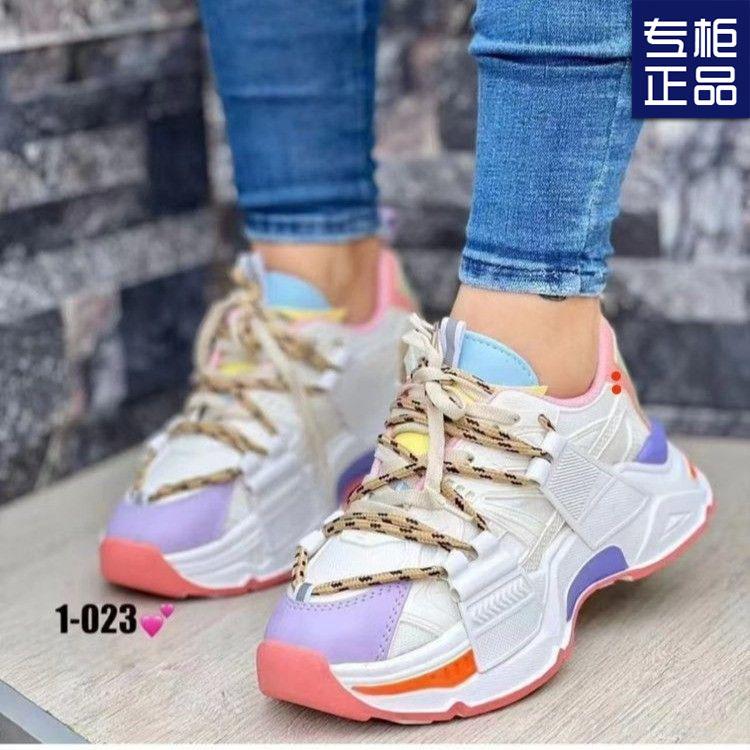 Dopamine Daddy shoes women's shoes new spring and autumn niche thick-soled height-increasing versatile casual sports shoes