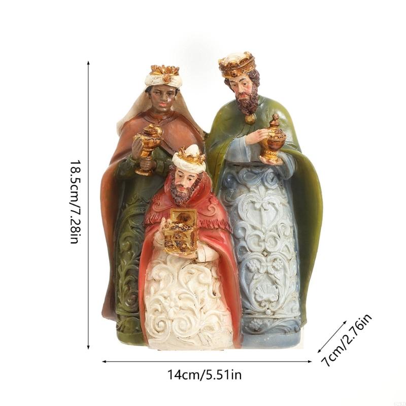 62KD Christmas Nativity Scene Holy Family Figurine Home Decors Centerpieces Figurine