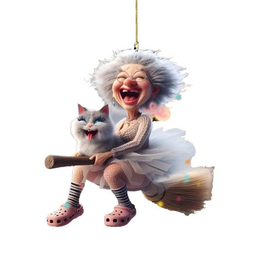 

Акриловый Шарм для Зеркала Заднего Вида Автомобиля Фея Принцесса/Старушка Рождественское Украшение 2D Плоский Подвесной Аксессуар для Рождественской Елки Декор Авто D