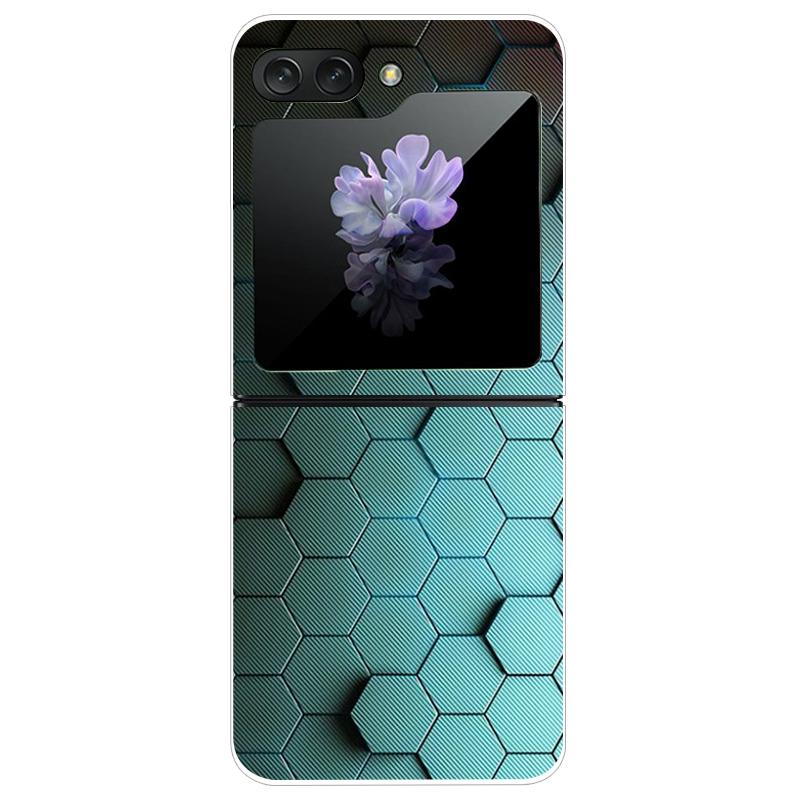 For Samsung Galaxy Z Flip 5 5G Case Cute Transparent PC Hard Case Back Cover For Samsung ZFlip5 Z Flip 5 Phone Coque Flip 5 Capa