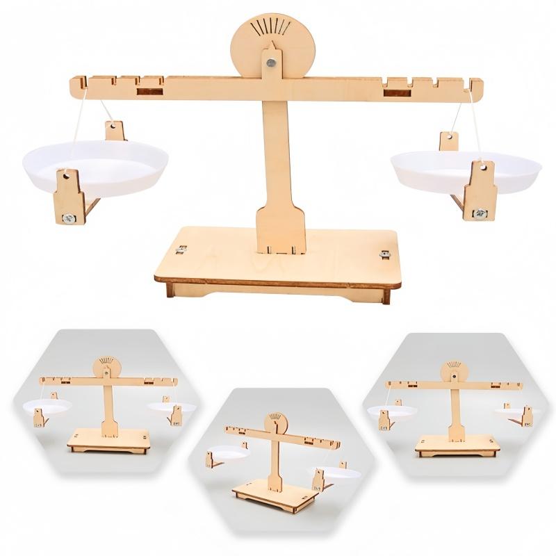 Montessori Educational DIY Wooden Balance Scale Math Learning Game Board Toy for Addition And Subtraction Developmental Model