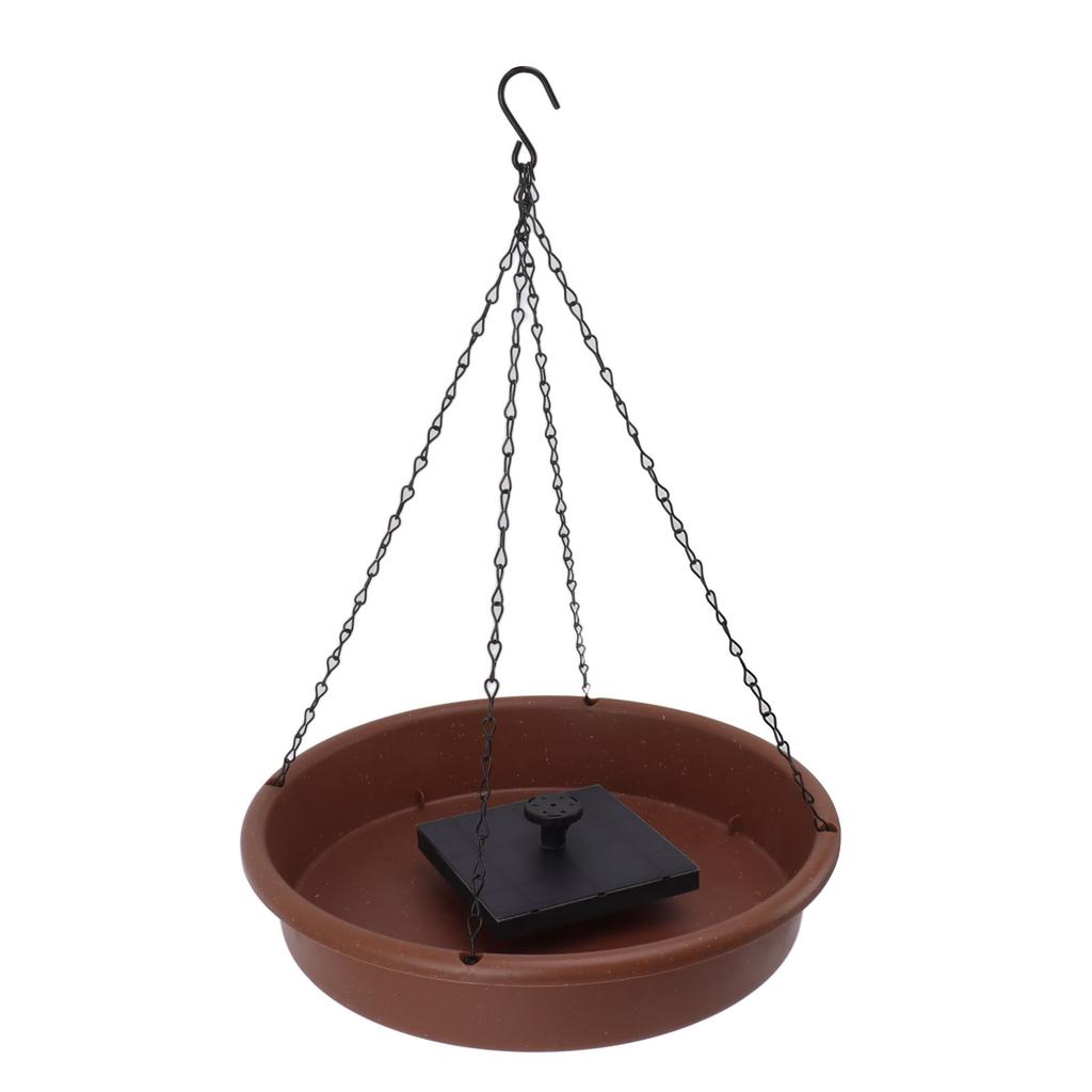 Bird Bath Fountain 1.4W Solar Powered Hanging Round Bird Bath Pump Bowl 6 Nozzle DIY Bird Bath Set