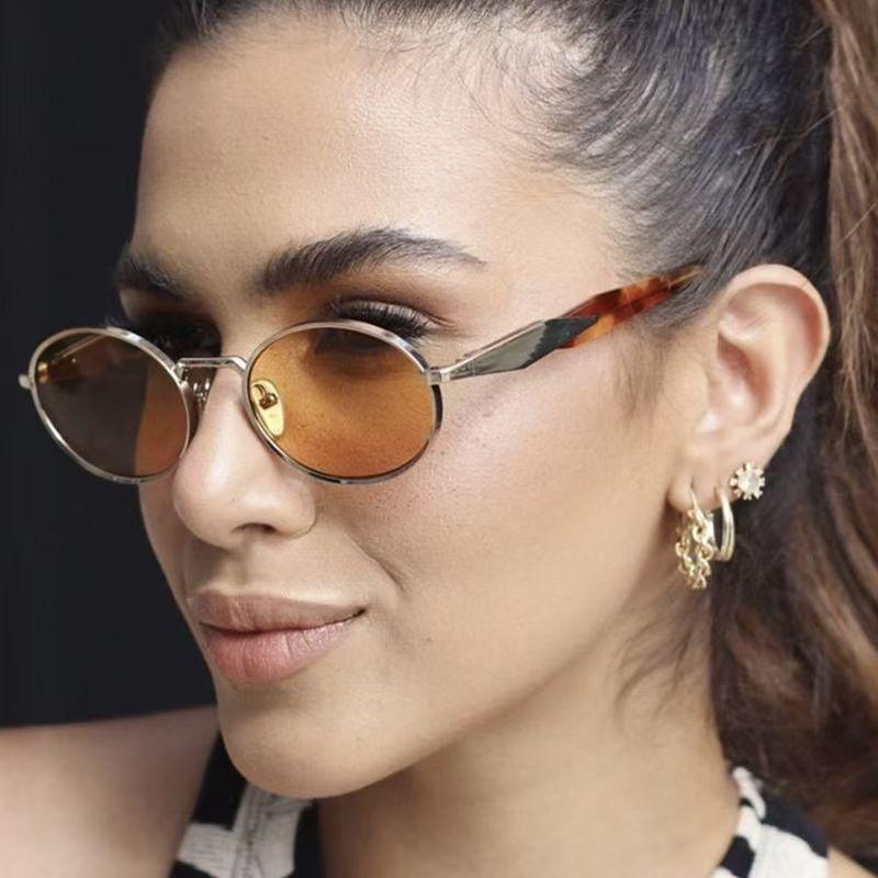 Classic Women Retro Small Frame Oval Sunglasses Outdoor Men's Driving Sun Protection Eyeglasses Men Shades UV400 Eyewear