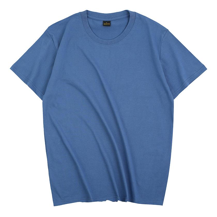 Męski i damski t-shirt z krótkim rękawem bawełniany z okrągłym dekoltem wygodny i oddychający ile dużych rozmiarów