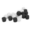 20 Pcs DIY Sticker Dice Blank Durable Plastic Dice Smoothed Surface Six Sided Dice with Rounded Corners White and Black