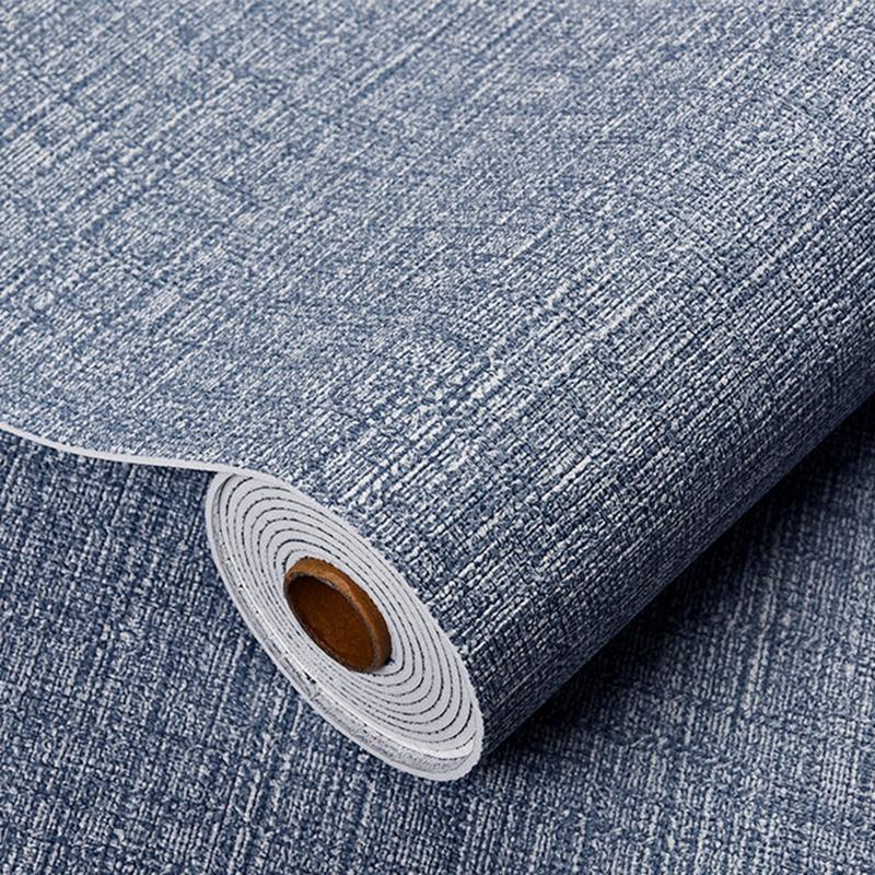 Faux Linen Textured Wallpaper Removable Self Adhesive Stick Contact Paper Wall Door for Accent Wall Bedroom Decoration Stickers