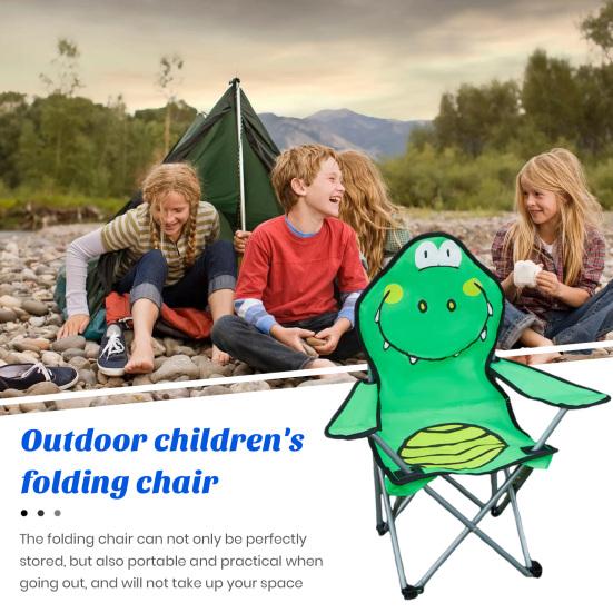 Venkovní dětské skládací křeslo Kreslené zvíře Přenosné Lehký Piknik pro velké zatížení Rybaření Trávník Kempování Pláž Batolata Chlapci Dívčí skládací židle