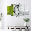 Feeby Five Piece Picture Canvas Print, Zen Composition with Stones and Bamboo