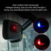 2pcs ABS Anti-theft Warning Lights Easy To Install Solar Power Simulated Car Alarm Fake Alarm Lamp