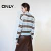 ONLY Women's 2026 Spring Color-Block Stripe Polo Knit Sweater