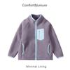 Unisex Kids Color Block Polar Fleece Thickened Casual Children Jacket Outerwear
