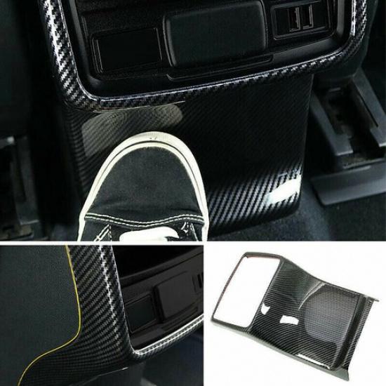 For Subaru Forester 2019-2022 Carbon Fiber Rear Air Outlet Vent Anti-Kick Cover