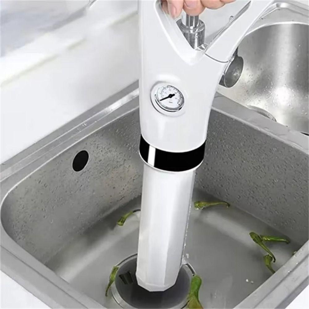 With Barometer Sewer Pipe Unblocker High Pressure Drain Unclogging Device  Household Use
