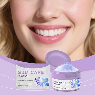 Purple Tooth Powder With Fine Foam To Clean Teeth Stains And Odors, Leaving Teeth Fresh And Shiny50g