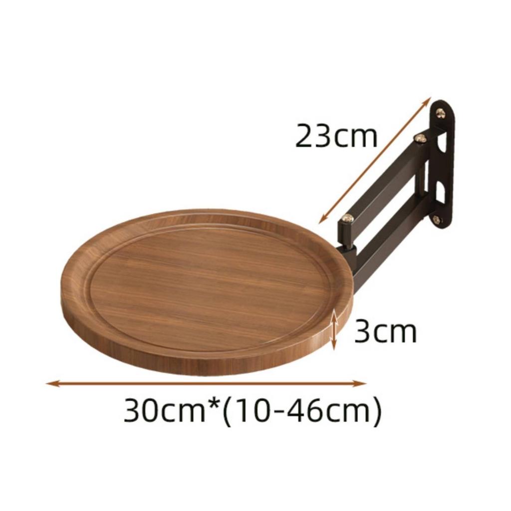 Adjustable Bracket with Round Shelf Modern Wall Mount Heavy Duty