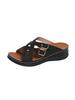 Fashion New Women Slippers Lightweight Comfortable Wedge Sandals Open Toe Anti-Slip Slippers Casual Female Platform Retro Shoes Slides