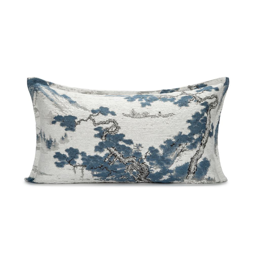 Modern Chinese Style Sofa Pillow Mountain Water Landscape Painting Lightweight Luxury Combination Home Stay Bed Head Cushion