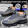 Indestructible Men's Work Shoes Steel Toe Puncture Resistant Safety Shoes Safe Comfortable Sneakers Men's Safety Boots
