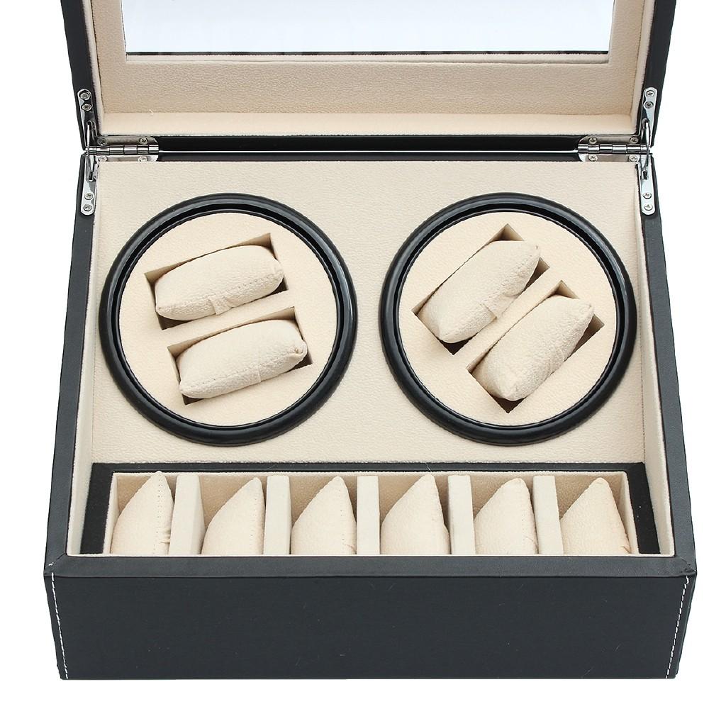 4+6 Watch Rotating Mechanical Box High Quality Watch Winder Rotator Display Box Automatic Watch Chain Motor Box