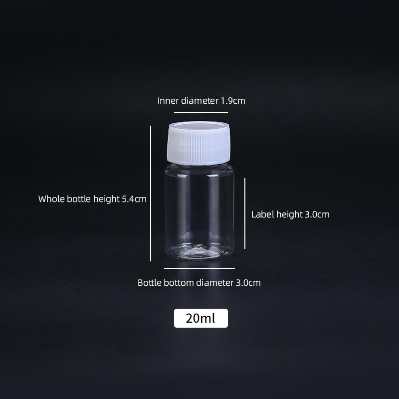 

15 мл/20 мл/30 мл/100 мл Пластиковые ПЭТ-прозрачные пустые герметичные бутылки Твердый порошок Медицинский флакон для таблеток Контейнер для упаковки реагентов Бутылка