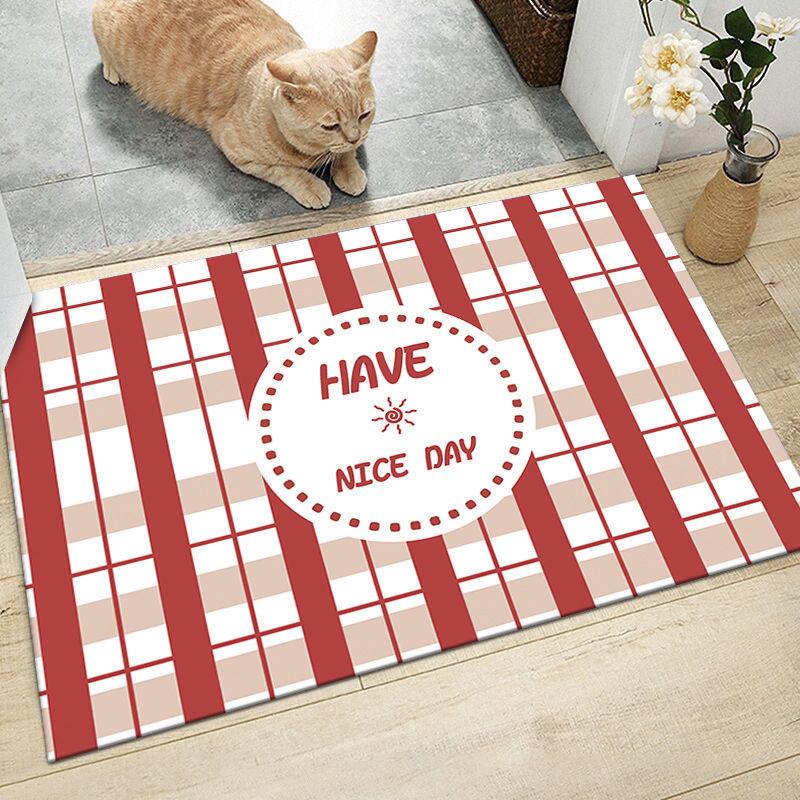 Merry Christmas Entrance Door Mat Christmas Tree Santa Claus Print Carpet Home Decor Living Room Rug Bathroom Non-slip Floor Mat