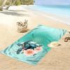Sea Turtle with Pink Flowers Design Beach towel quick-drying for travel outdoor sports jogging beach and swimming