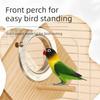 Transparent Parakeet Nesting Box Breathable Odor Resistant Wooden Bird's Nest Visible with Perch Bird Breeding Box