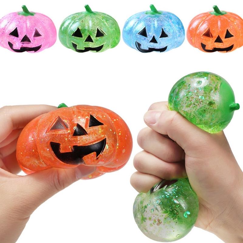 Soft Plastic Sensory Toy For Adults Kids Halloween Party Decoration Gift Anxiety Relief Squeeze Stress Ball