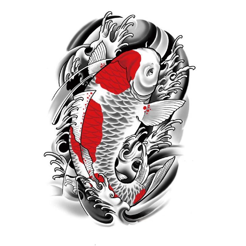 

Татуировка наклейка Цветочная рука Половина руки Водонепроницаемая татуировка наклейка Благоприятное значение Татуировка в китайском стиле 148*210MM