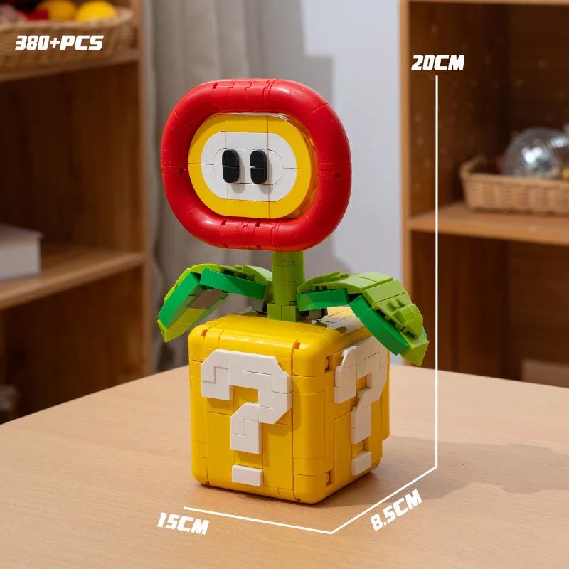 Super Mario Bros Building Blocks Question Mark Yoshi Luigi Star Assembly MOC 3D Model Mario Mini Brick Toy For Christmas Gift