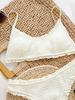 Women's Swimsuit Solid Color Back Strap Sexy High Waist Bikini Suit Beachwear Bathing Suits