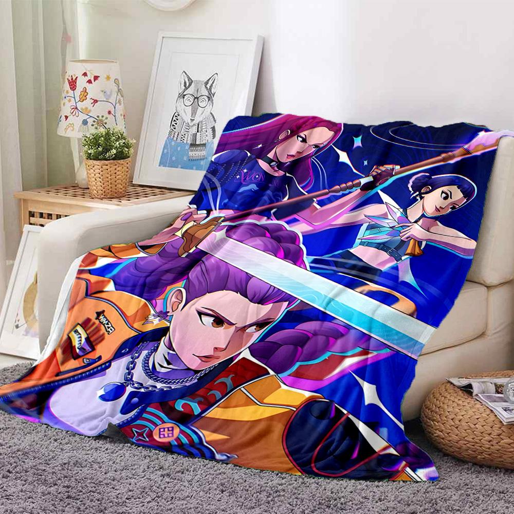 1pc Huntrix, K pop Blanket Soft All Season Throw with Vibrant Design, Perfect for Home, Travel, and Gifts, Ideal for Naps and Camping