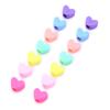 100pcs/lot Mixed Colors Love Heart Shape Acrylic Spacer Beads 12x9mm Plastic Pastel Resin Charm Bead for DIY Jewelry Make