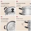 ASD 26CM Two-Layer Stainless Steel Steamer Pot