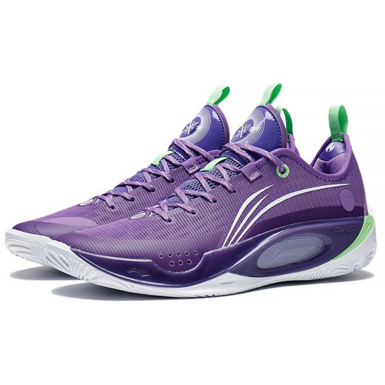 New LiNing Wade 808 2 Anti Slip Wear Resistant Low Top Basketball Shoes Quartz Purple ABPS037-1
