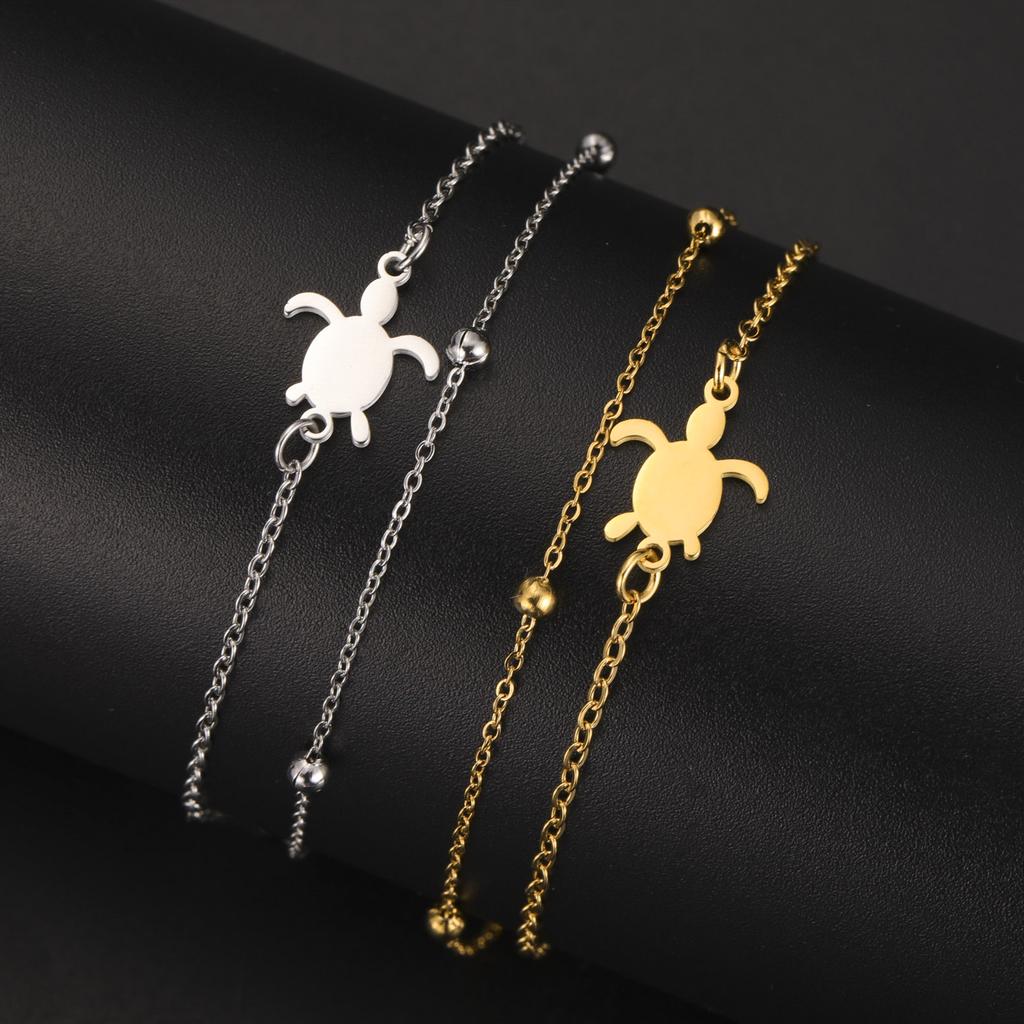 Cazador Animal Turtle Hand Bracelet for Women Stainless Steel Jewelry Beads Chain Bracelet Cute Birthday Gift Trend 2026 New