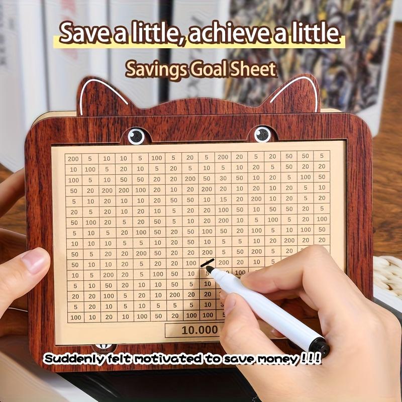 1pc Retro Wooden Piggy Bank Large Capacity Coin Box for Couple Savings Plan & Money Storage