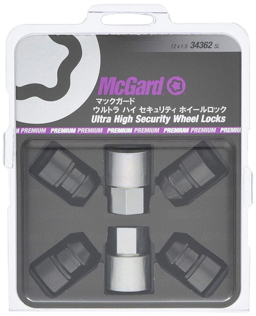 McGard Lock M12 X High Black MCG-34362SL Nut, 1.5, 21H, Security,