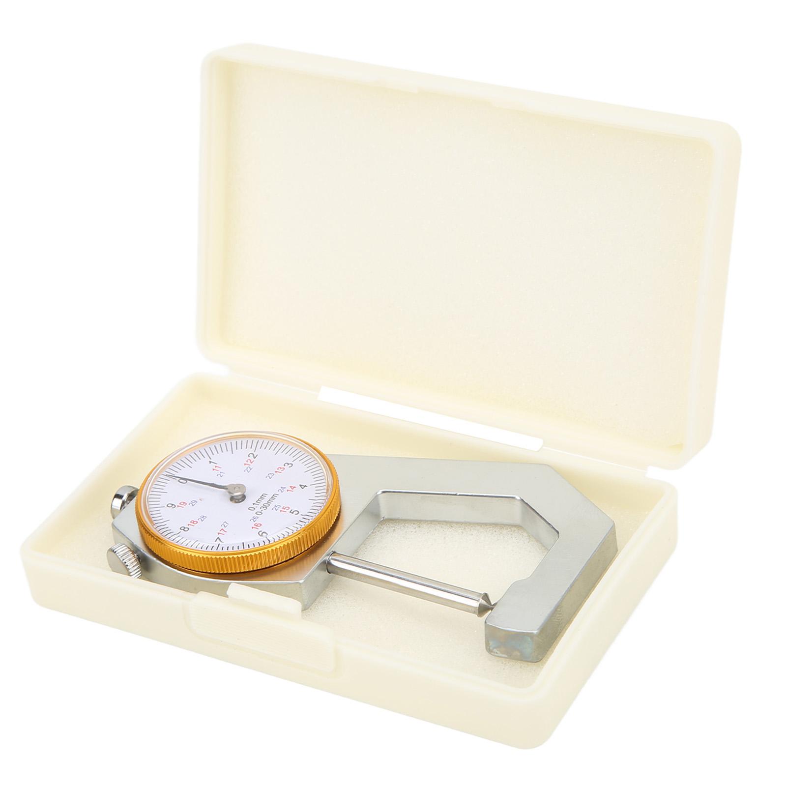 Thickness Meter 0.1mm Resolution 0 to 30mm Measuring Range Accurate Scale Handheld Thickness Gauge Tool