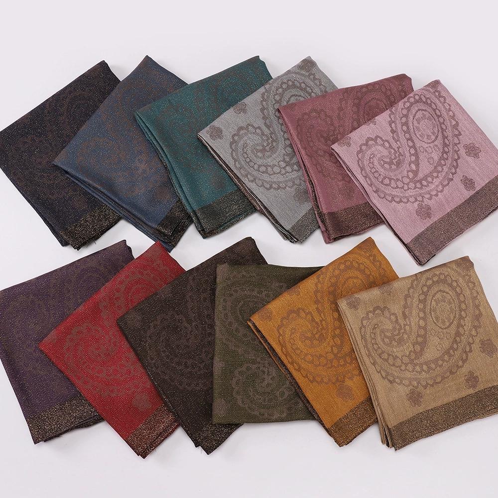 100X100Cm Women Paisley Pattern Malaysian Breathable Square Headscarf Arabian Scarf Middle East Dubai Turkey Palestinian Hijabs