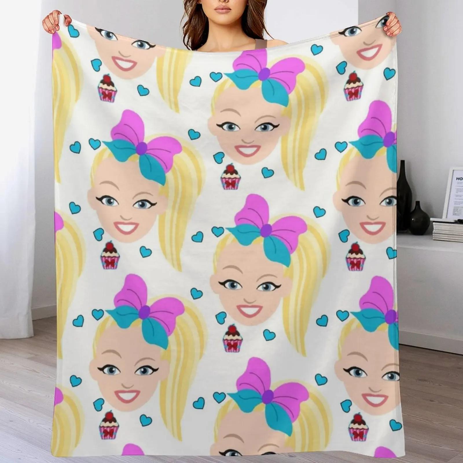 Creative Homewares Unisex White Jojo Siwa Fan Merch, Throw Blanket Soft Warm Blanket Gift For Men Women Adults