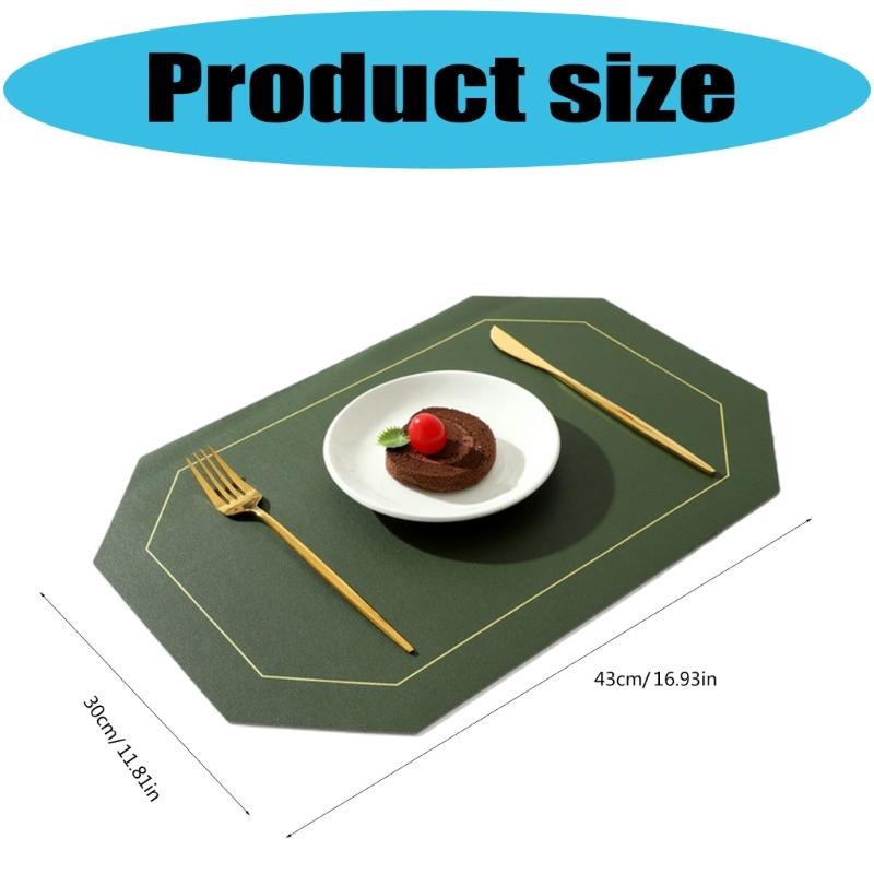 Imitation Leather Placemat Slip Proof Heat Insulation Anti-scald Oil for Home and Restaurant Table Mat Double Sided