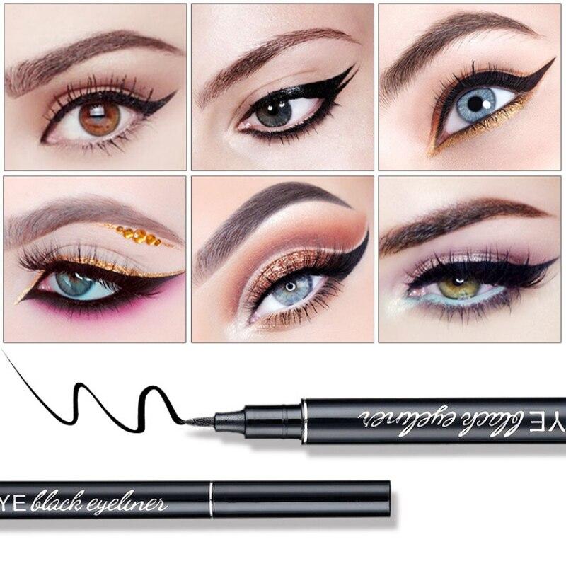 Cool Black Eyeliner Pen Waterproof Smudge-proof Long Lasting Quick Drying Liquid Eyeliner