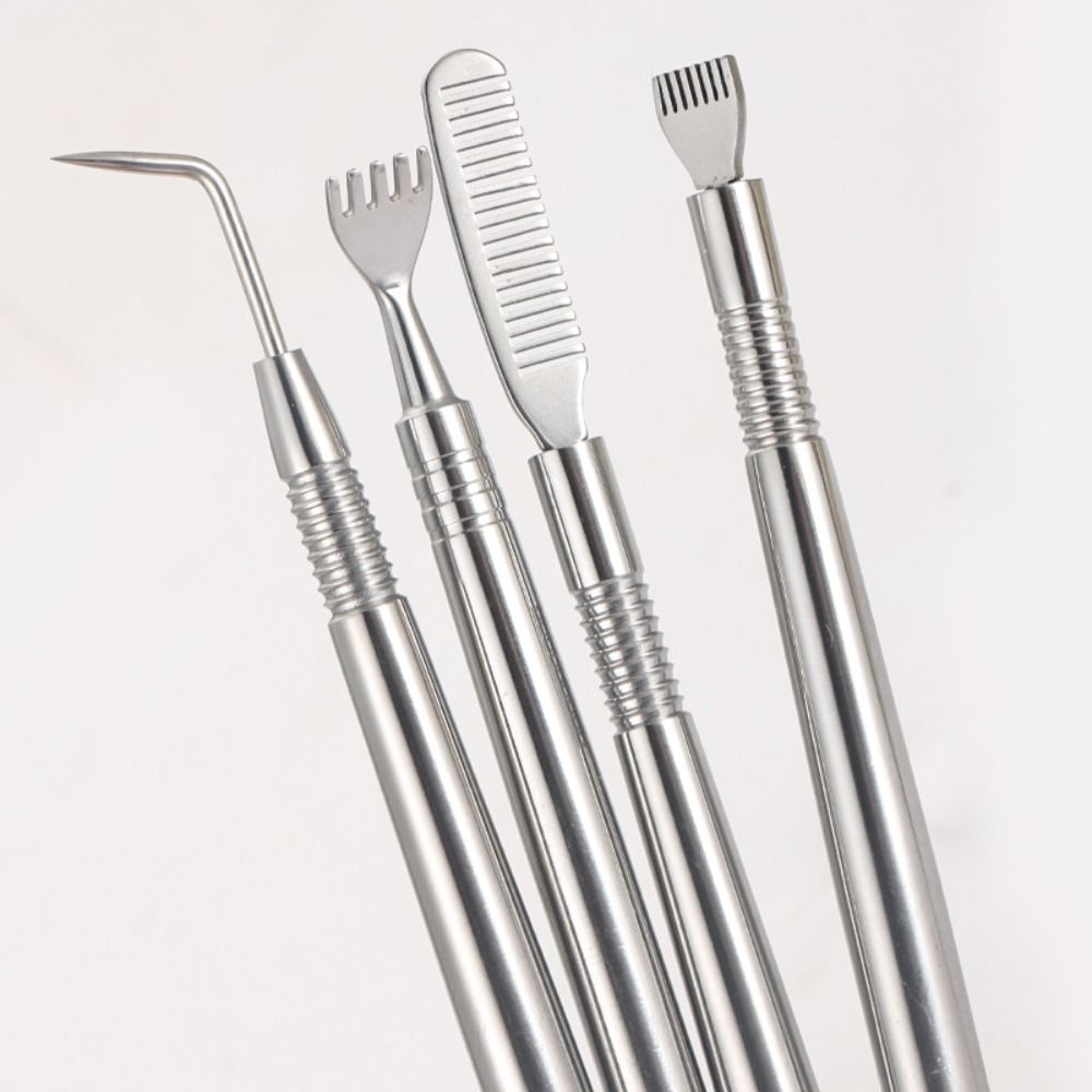 Protiskluzové nástroje na trvalou a lifting řas Nerezové čistící tyčinky Kleštičky na lifting řas Dámské